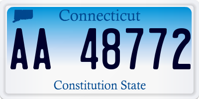 CT license plate AA48772