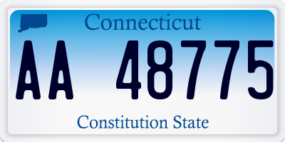CT license plate AA48775