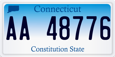 CT license plate AA48776