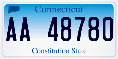 CT license plate AA48780