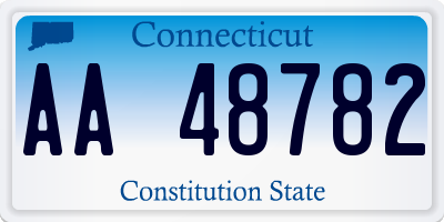 CT license plate AA48782