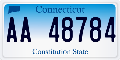 CT license plate AA48784