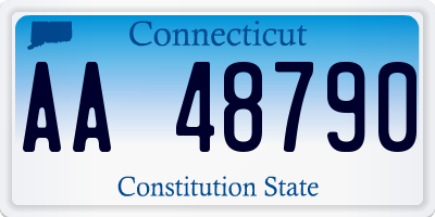 CT license plate AA48790