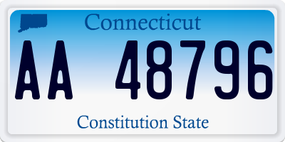 CT license plate AA48796