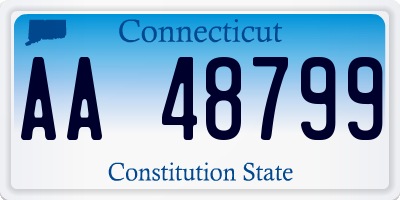 CT license plate AA48799