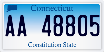 CT license plate AA48805