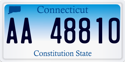 CT license plate AA48810