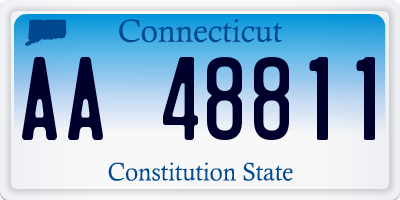 CT license plate AA48811