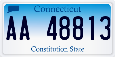 CT license plate AA48813