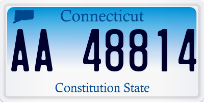 CT license plate AA48814