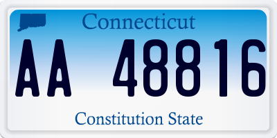 CT license plate AA48816