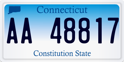 CT license plate AA48817