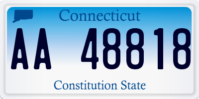 CT license plate AA48818