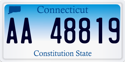 CT license plate AA48819