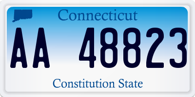 CT license plate AA48823