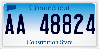 CT license plate AA48824