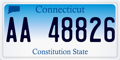 CT license plate AA48826