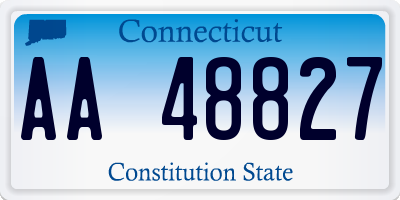 CT license plate AA48827