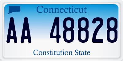 CT license plate AA48828