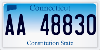 CT license plate AA48830