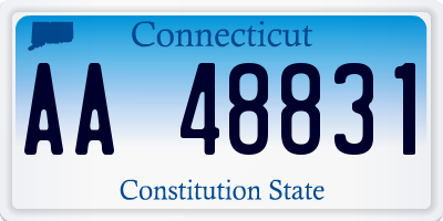 CT license plate AA48831