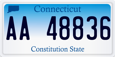 CT license plate AA48836