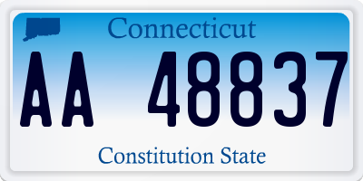 CT license plate AA48837