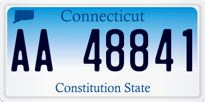 CT license plate AA48841