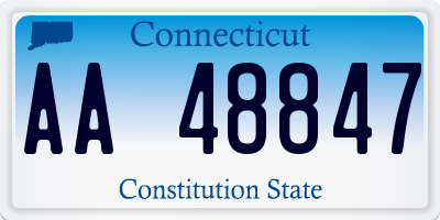 CT license plate AA48847