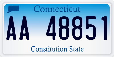 CT license plate AA48851