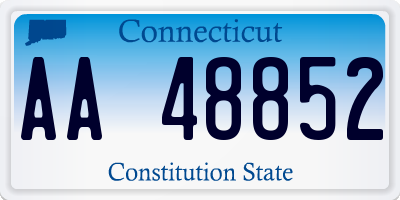 CT license plate AA48852