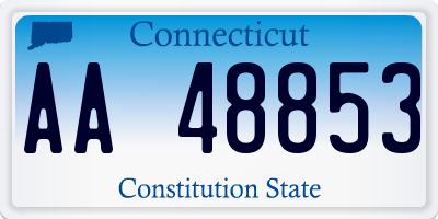 CT license plate AA48853