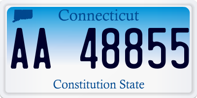 CT license plate AA48855