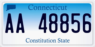 CT license plate AA48856