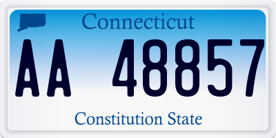 CT license plate AA48857