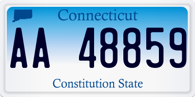 CT license plate AA48859