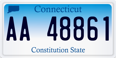 CT license plate AA48861