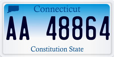 CT license plate AA48864