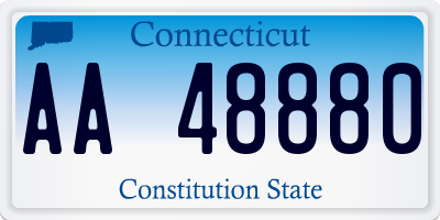 CT license plate AA48880