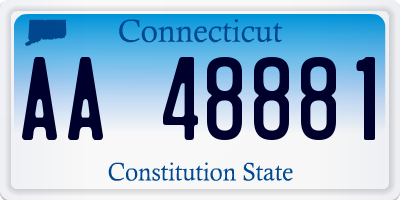 CT license plate AA48881