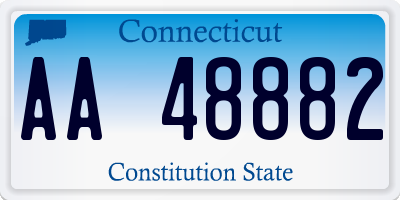 CT license plate AA48882