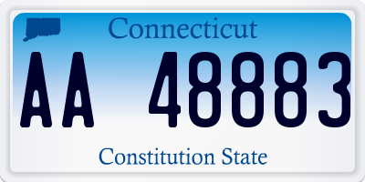 CT license plate AA48883