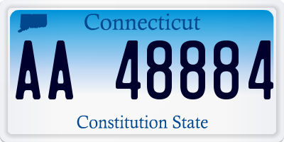 CT license plate AA48884