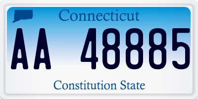 CT license plate AA48885