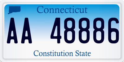 CT license plate AA48886