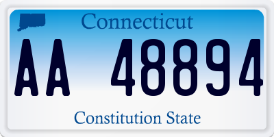 CT license plate AA48894