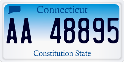 CT license plate AA48895
