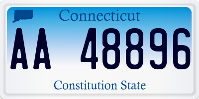 CT license plate AA48896