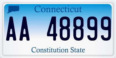 CT license plate AA48899