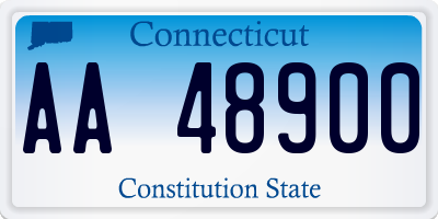 CT license plate AA48900